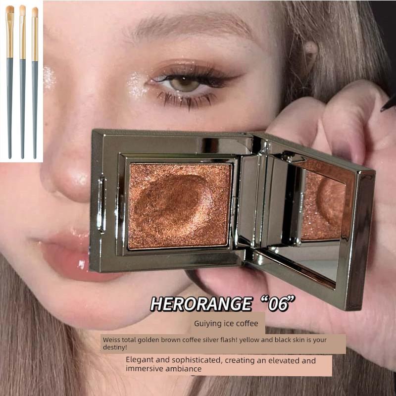 Make up a Single One! Crystal Gray Pink Monochrome Eyeshadow High-Gloss Flash Multi-Purpose Cream Smoked Pearlescent Thin and Glittering Blue Sequin