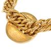 CHANEL Vintage CC Logos Chain Choker Necklace goldUsed