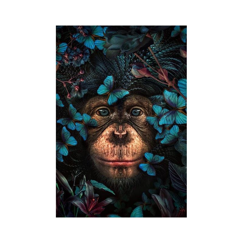 Nordic Flower Animal Mural Tiger Lion Zebra Poster And Print Mural Living Room Canvas Modern Classical Decorative Painting