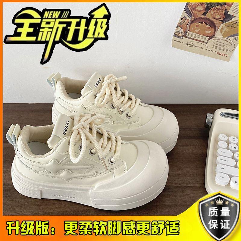 

Уродливо милые туфли с большой головой для женщин, новинка в стиле ins, спортивные и повседневные, универсальные, для колледжа, на толстой подошве, увеличивающие рост 40 белый