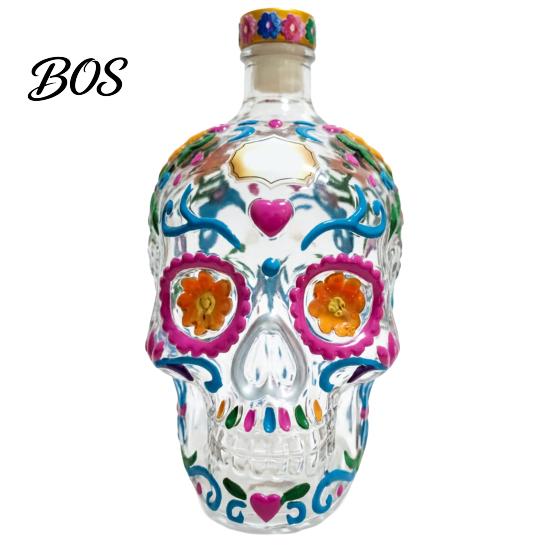 Bar-Arbeitsplatten-Dekoration Totenkopf-Form Glas Whiskey-Karaffe, 350ml Spirituosenflasche mit Stopfen, Bourbon-Aufbewahrung 3D Gotische Heimdekoration, Einzigartiges Geschenk für