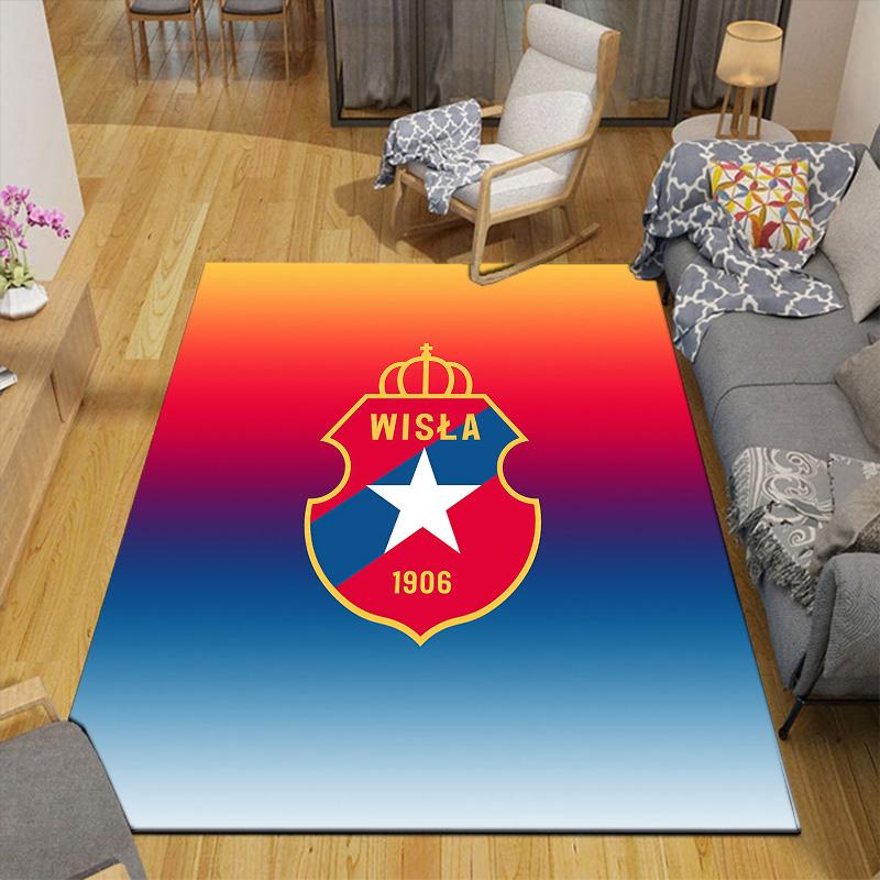 WISLA KRAKOW Flannel Pattern Square Carpet,Area Rug,Carpet Rug for Living Room Bedroom Sofa Playroom Decor,Non-slip Floor Mat