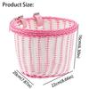 Adjustable Leather Straps Front Handlebar Basket Handwoven Cycling Handlebar Basket  Girls Bike