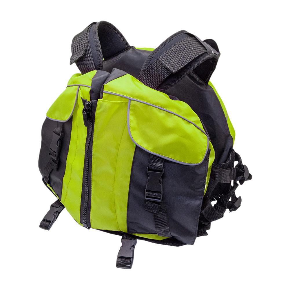 Swimming Life Vest Reflective Water Sports Safety Vest Floating Life Vest for Snorkeling Swimming Kayaking Boating зелёный