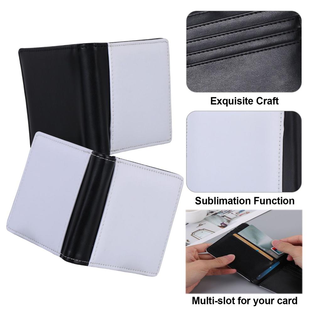 Sublimation Blanks Wallet PU Leather Wallet for Women Men DIY Gift Multi Card Holder Wallet