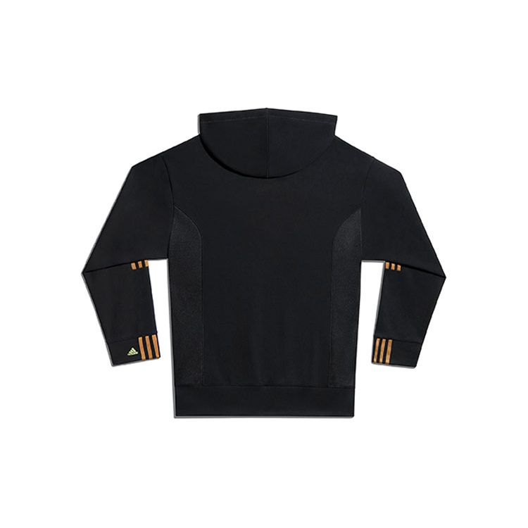 Adidas X Ivy Park Embroidered Logo Ribbed Collar Sports Hoodie Men Hoodies Black GT9085