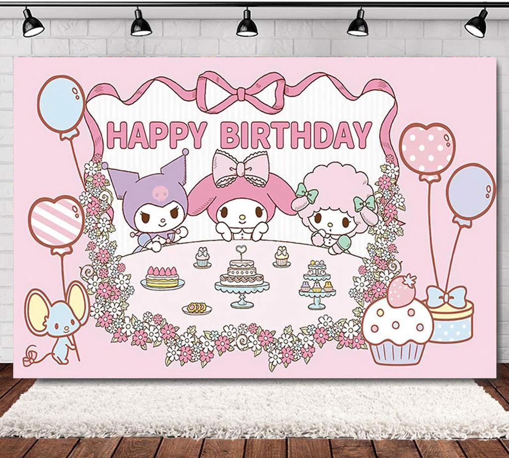 Kids' Birthday Backdrop Curtain - Party Poster Photo Props for a Festive Atmosphere