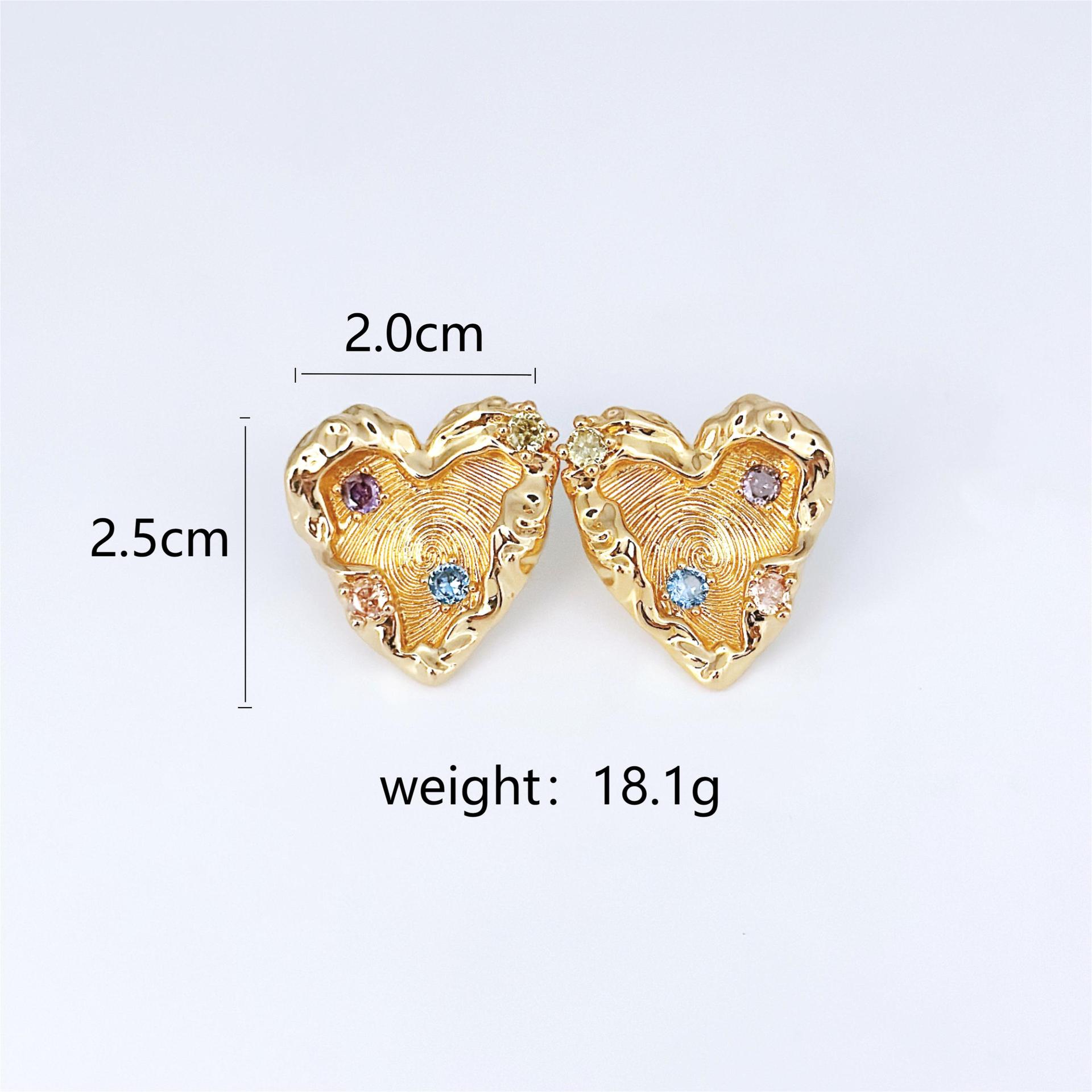 

Модные средневековые круглые серьги Love, ретро-серьги-гвоздики из металла, темпераментные легкие роскошные серьги для женщин