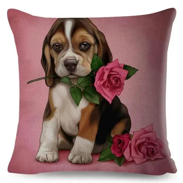 Farbe Süß Cartoon Haustier Hund Kissenbezug Kissenhülle Sofa Zuhause Auto Dekoration Tier