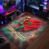 Crystal Velvet Rug Morocco Football Print Custom Name Text Floor Mat Home Decor