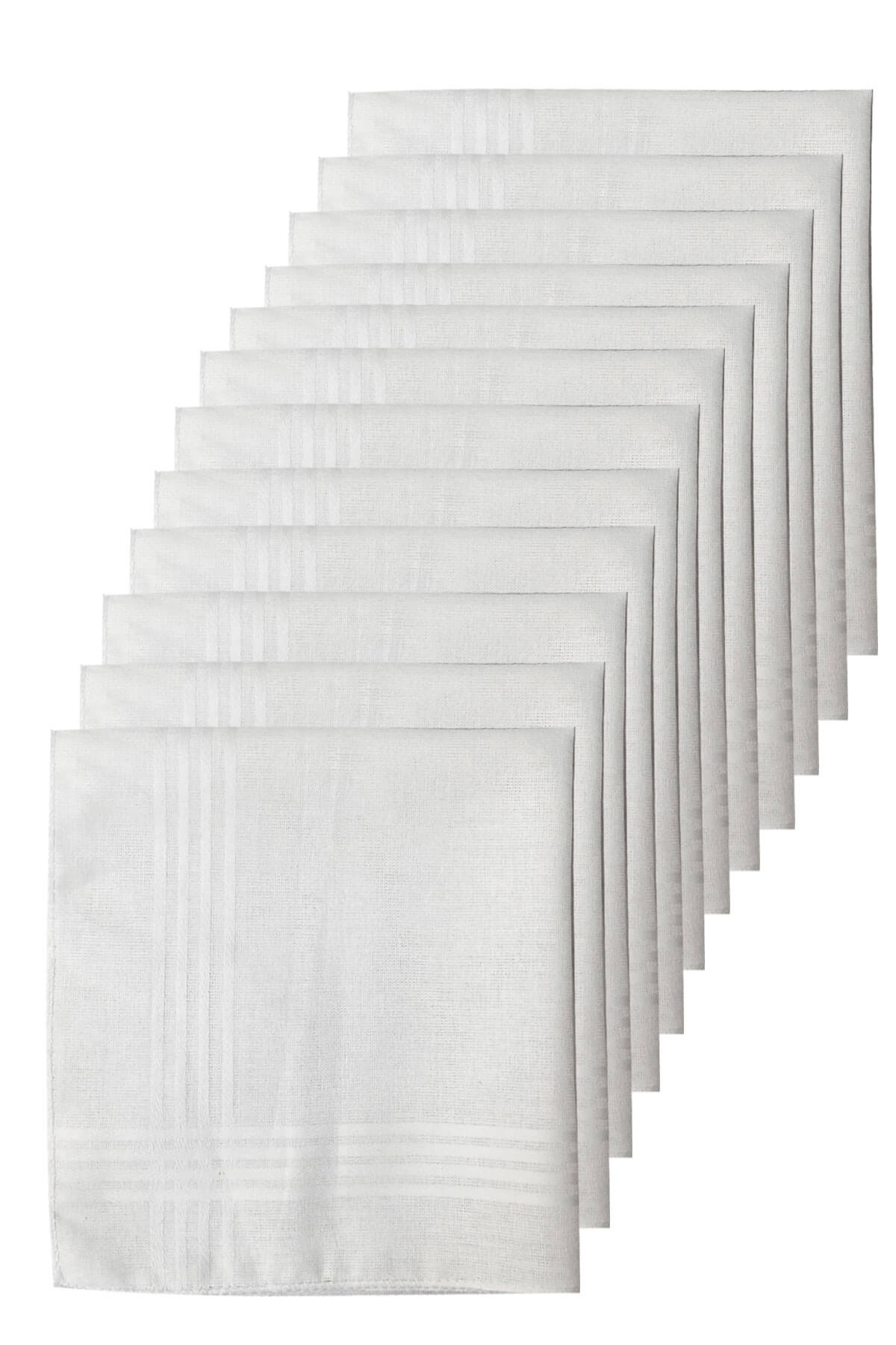 

12 Pack Classic Pocket Gift Eid Handkerchief 100% Cotton 30x30 Cm