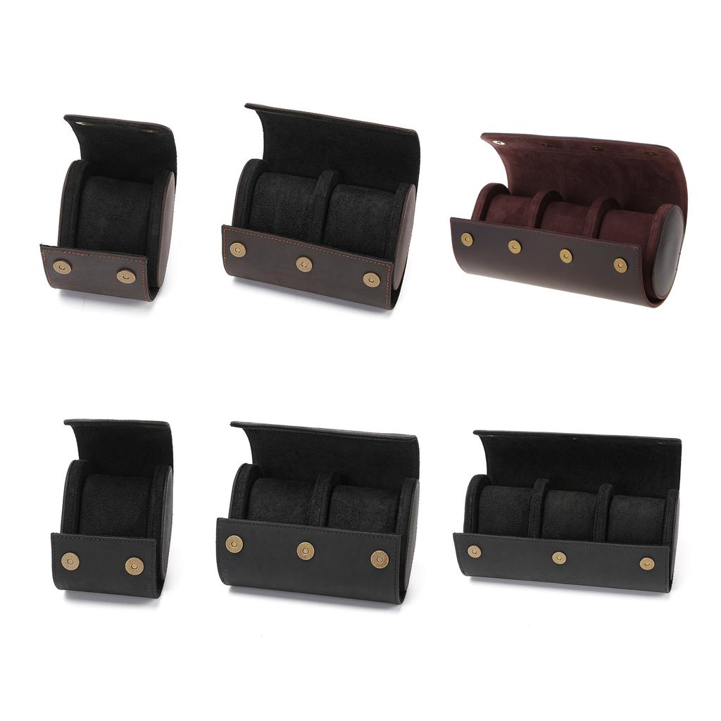 Watch Organizer Watch Roll Travel Cases with Luxury Velvets Interior Watch Box