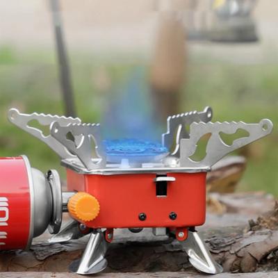1 stück Starkes Feuer Camping Picknick Gasherd Karte Typ Outdoor Tragbarer Klapp Kleiner Quadratischer Herd Kleiner Quadratischer Herd Palm Herd