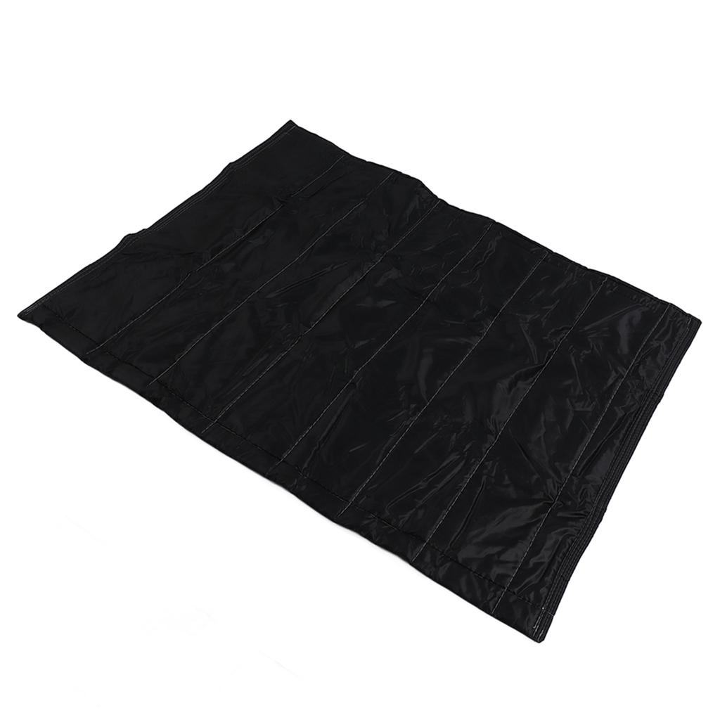Fireplace Blanket Black Oxford Fabric 2 Layers Cotton Hook and Loop Fireplace Draft Stopper for