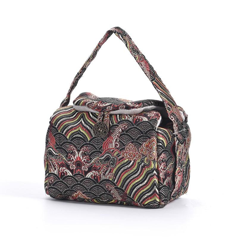 1 Stück Vintage Teegeschirr Aufbewahrungstasche Teetasse Teekanne Taschen Reise Outdoor Tragbar Teetassen Hüllen Lebensmittel Schmuck Nüsse Paket Zubehör