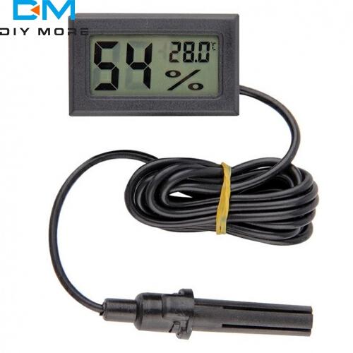 Mini cyfrowy miernik wilgotności termometr higrometr wskaźnik czujnika LCD temperatura lodówka monitorowanie akwarium wyświetlacz kryty