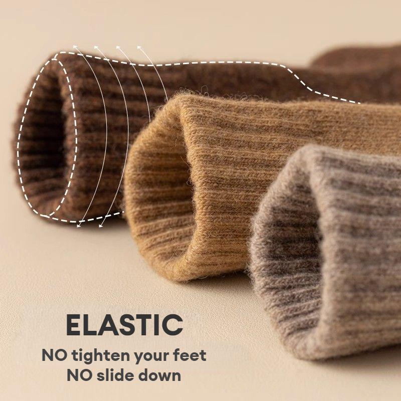 3 Pairs Men Women Wool Socks Couples Solid Winter Snow Chrismas Gift Thermal Cashmere Marino Thickened Fleece Terry Loop socks