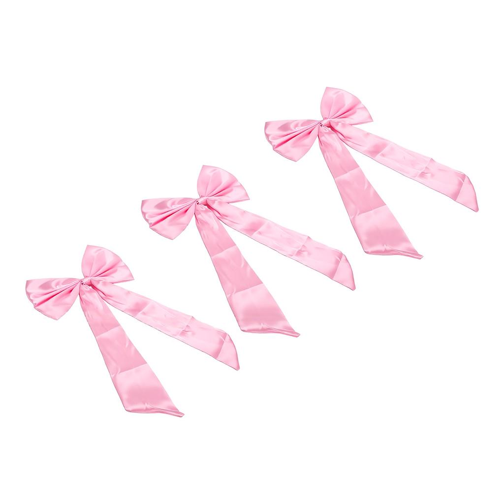 3pcs Bow Room Decor Large Satin Bows Wall Fireplace Elegant Ribbon Design Easy Installation Decorative for Parties