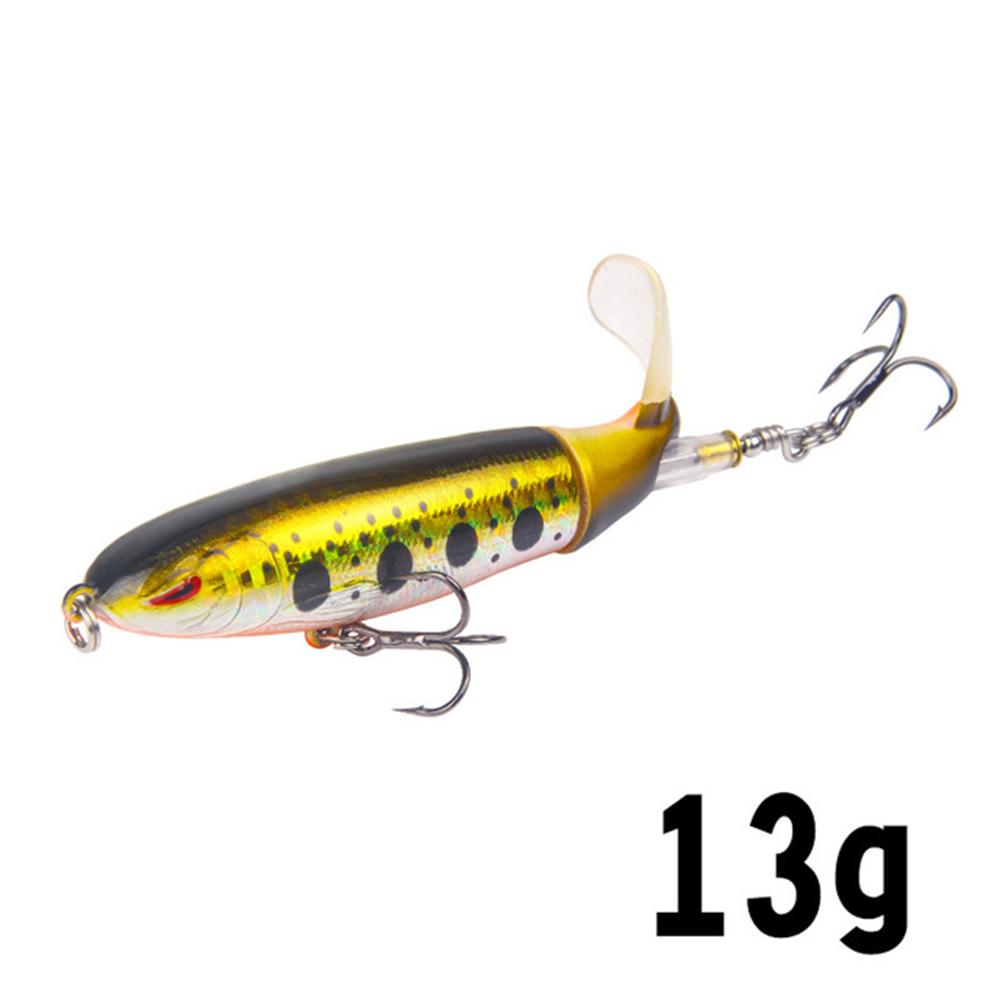 14cm Topwater Fishing Lure Whopper Popper Artificial Bait Hard Plopper Soft Rotating Tail Fishing Tackle Fishing Bait