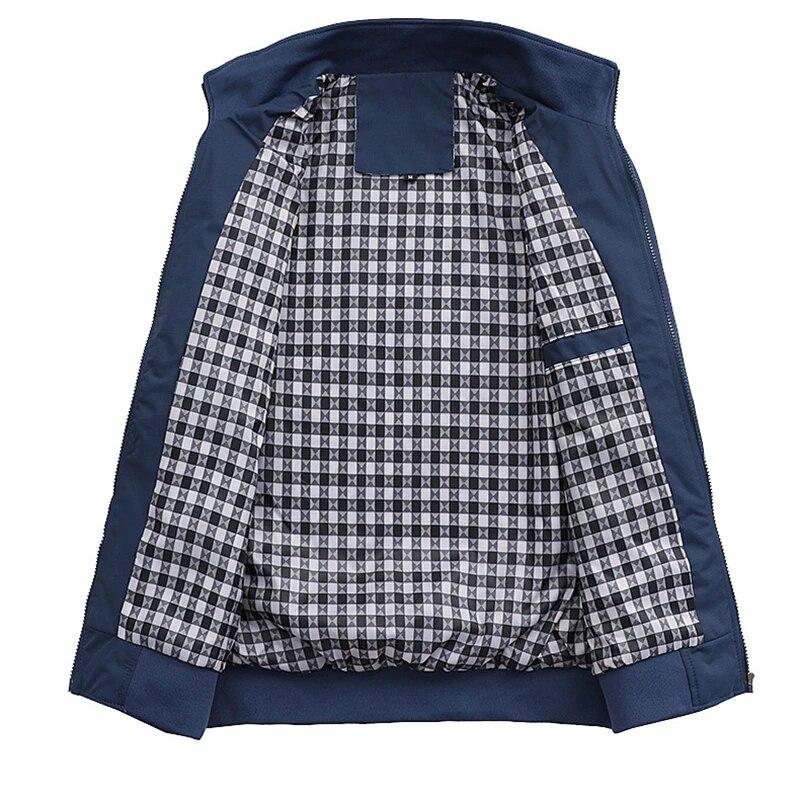 Vår Høst Casual Ensfarget Mote Slim Bomberjakke Herre Overfrakk Baseballjakker Herrejakke