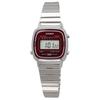 CASIO LA670WA-4 Digital Watch Silver x Bordeaux Women's Overseas Model