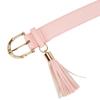New Summer Women's Belt Pink Tassel Pendant Versatile Pin Buckle Fashion Belt