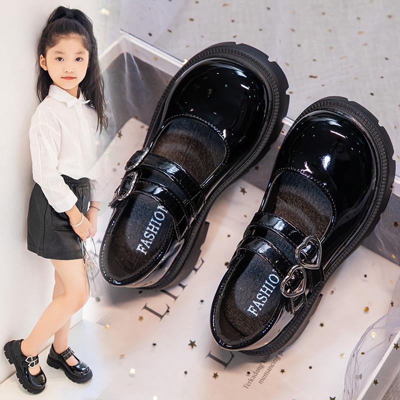Girls' Leather Shoes Men's 2025 New Children's British Glossy Princess Shoes Dance Performance Shoes Little Girl Student Shoes