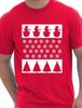 Christmas Scene Snowman Mens Christmas Gift T-Shirt Size S-XXL