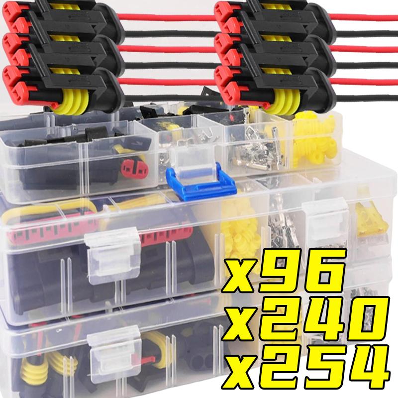 1-4-polige Kfz-Sicherungshalter Kfz-Kabelbaum Schnellverbinder Wasserdichtes Steckverbinder-Kit für Autos Sicherungskästen und ATC-Klingensteckertyp