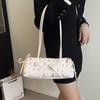 Fashion Sweet Bow Shoulder Bag Cartoon Print Underarm Bag Female Tote Bag Versatile Large Capacity Commuter Handbag KTB