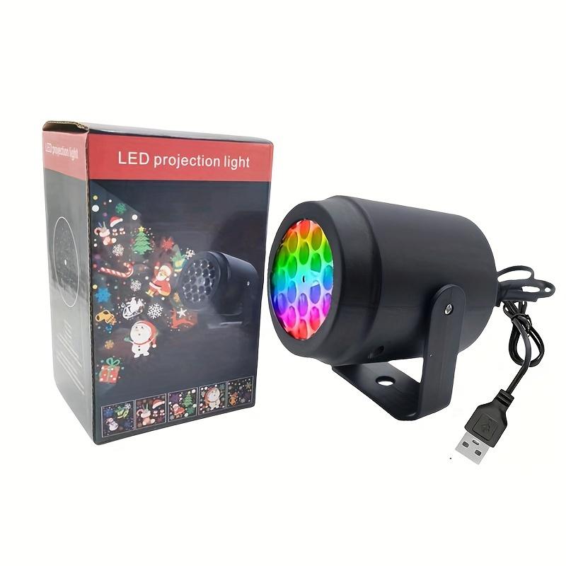 LED Christmas Projection Night Light, Snow Projection Light, 360° Rotating LED Light, For Family Christmas Holiday Party Decorat