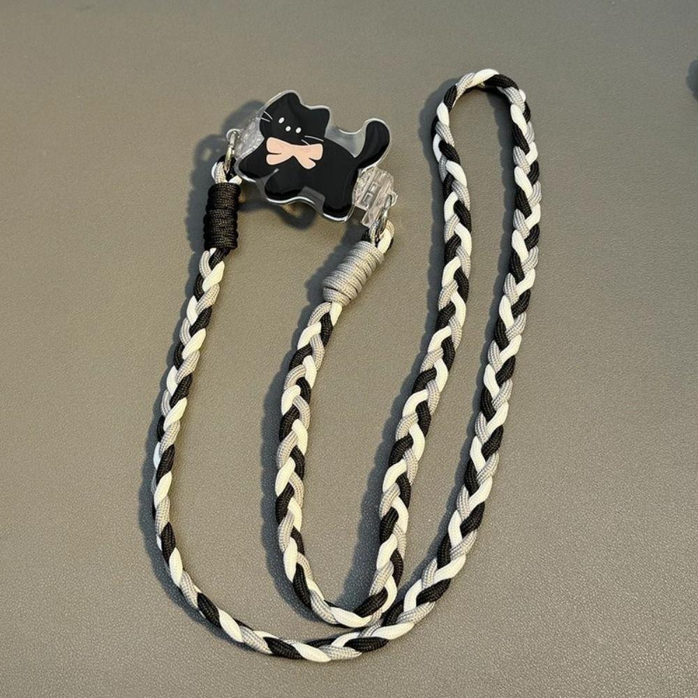 Cute Cartoon Phone Crossbody Chain Cat Dog Phone Back Clip Holder Mobile Phone Lanyard  Women Girls