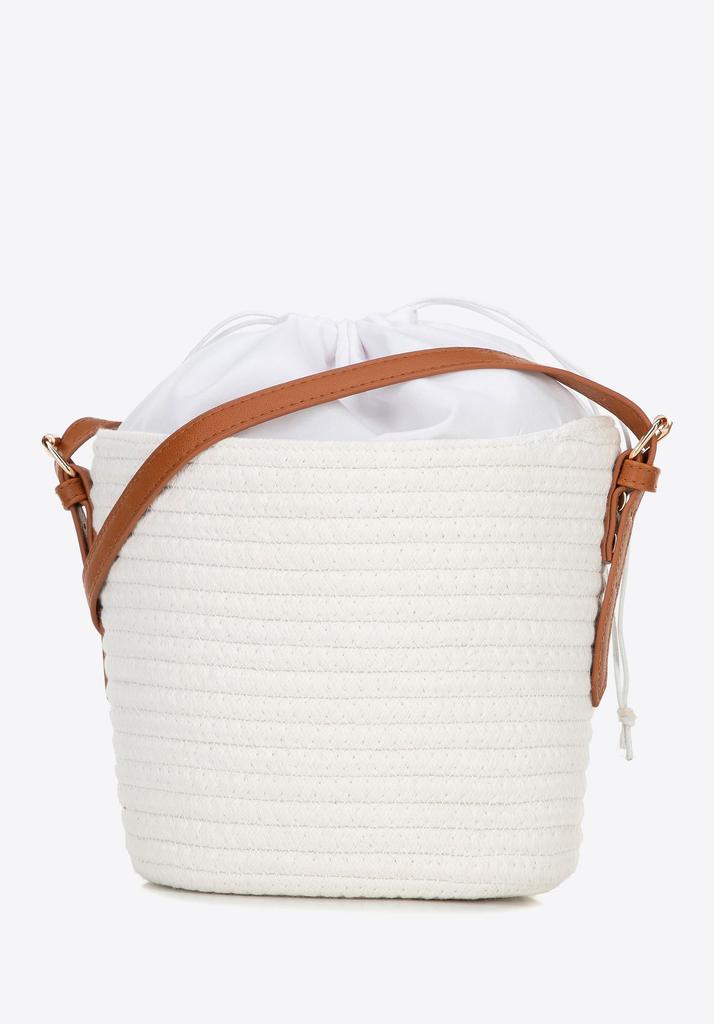 Wittchen Damen Baumwollmischung Korbtasche Klein Off-White Polyester