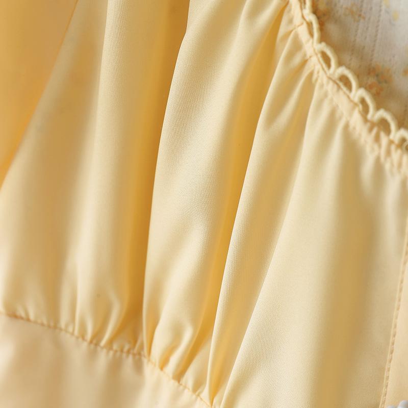 VONDA Damen Sommer Puffärmel Häkelrand Patchwork Rüschen Lässige Bluse