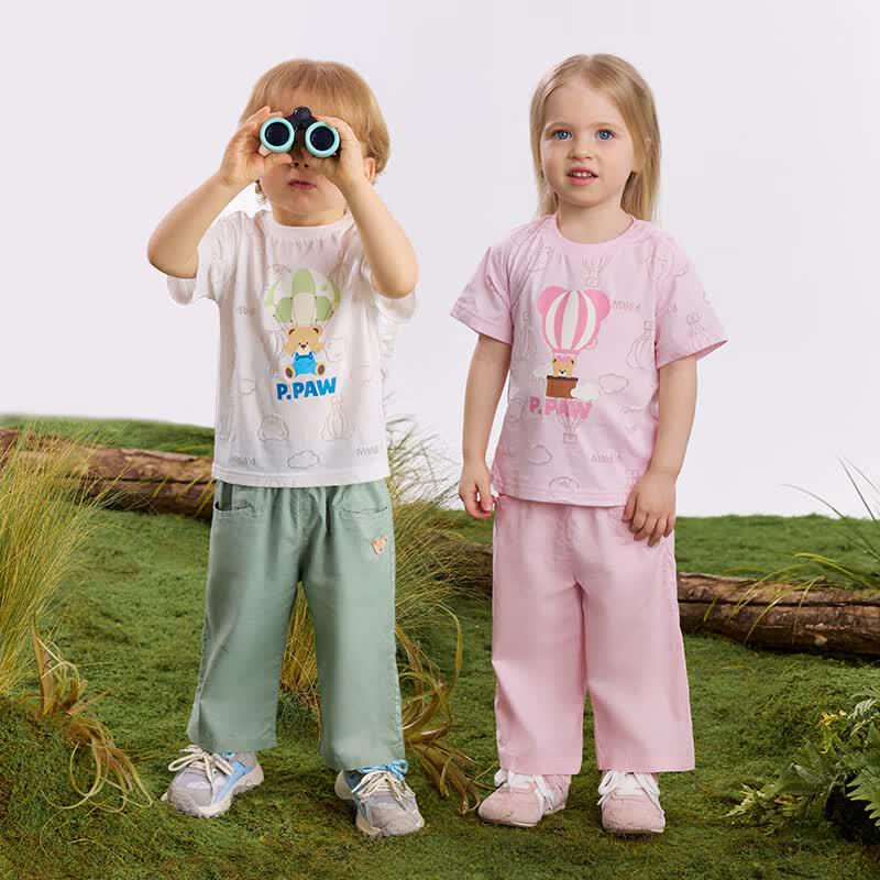 PawinPaw Cartoon Bear Kids Round Neck T-Shirt