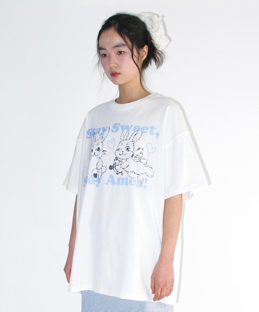 AMES-WORLDWIDE Sweet Rabbit Tee White