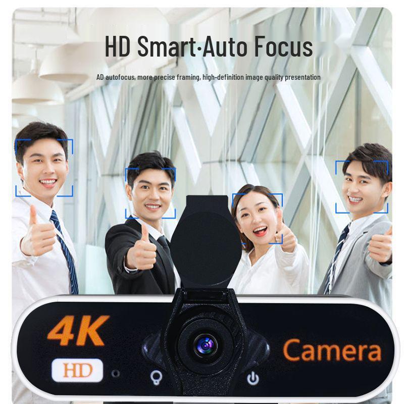 4K Ultra HD Streaming Camera with USB Microphone for Desktop and Laptop
