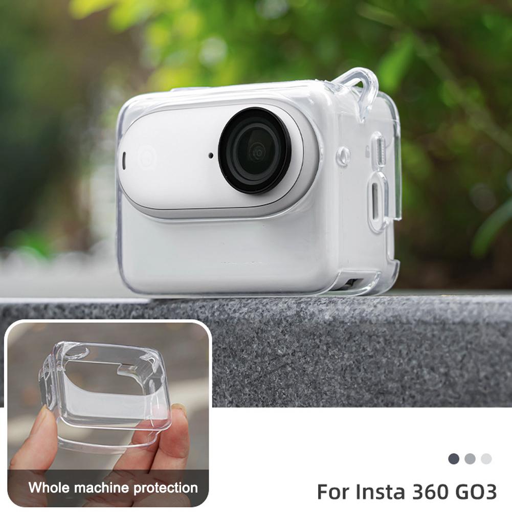 Transparent Case For Insta360 GO 3S Silicone Protective 3 Action Sleeve Cover Accessories Anti- Z1W7
