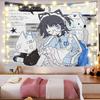 Kawaii Home Decor Wall Hanging Tapestry Anime Girl Tapestry Wall Bedroom Background Decor Cute Fashion Lady Tapestries