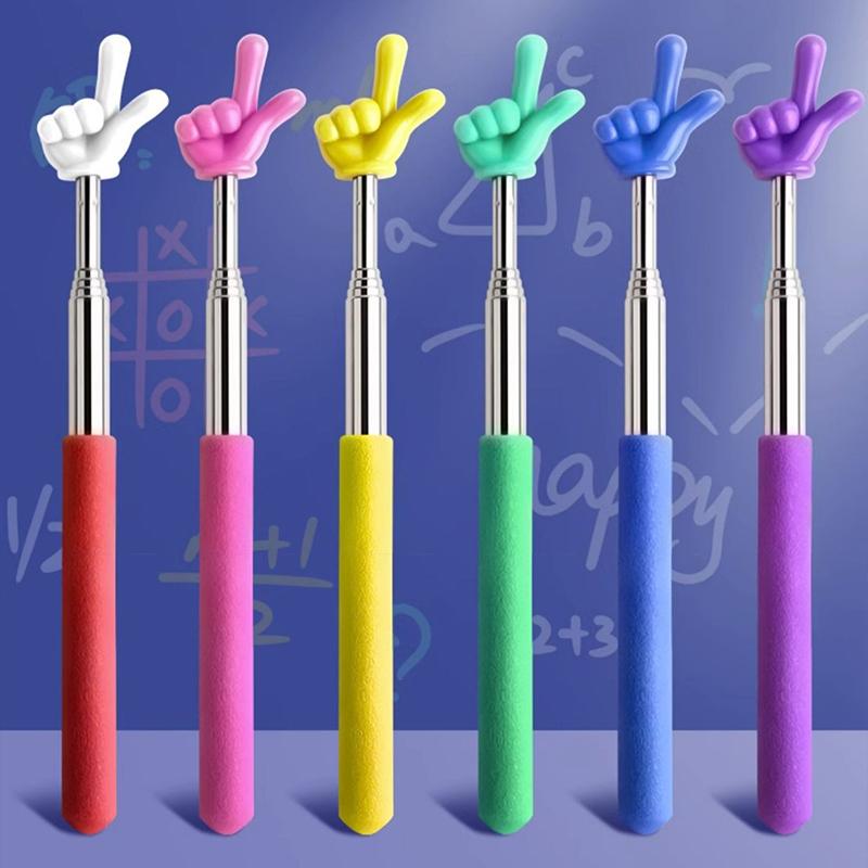 HLYER 2 PCS Finger Pointer Stick,Stainless Steel Telescopic Pointer