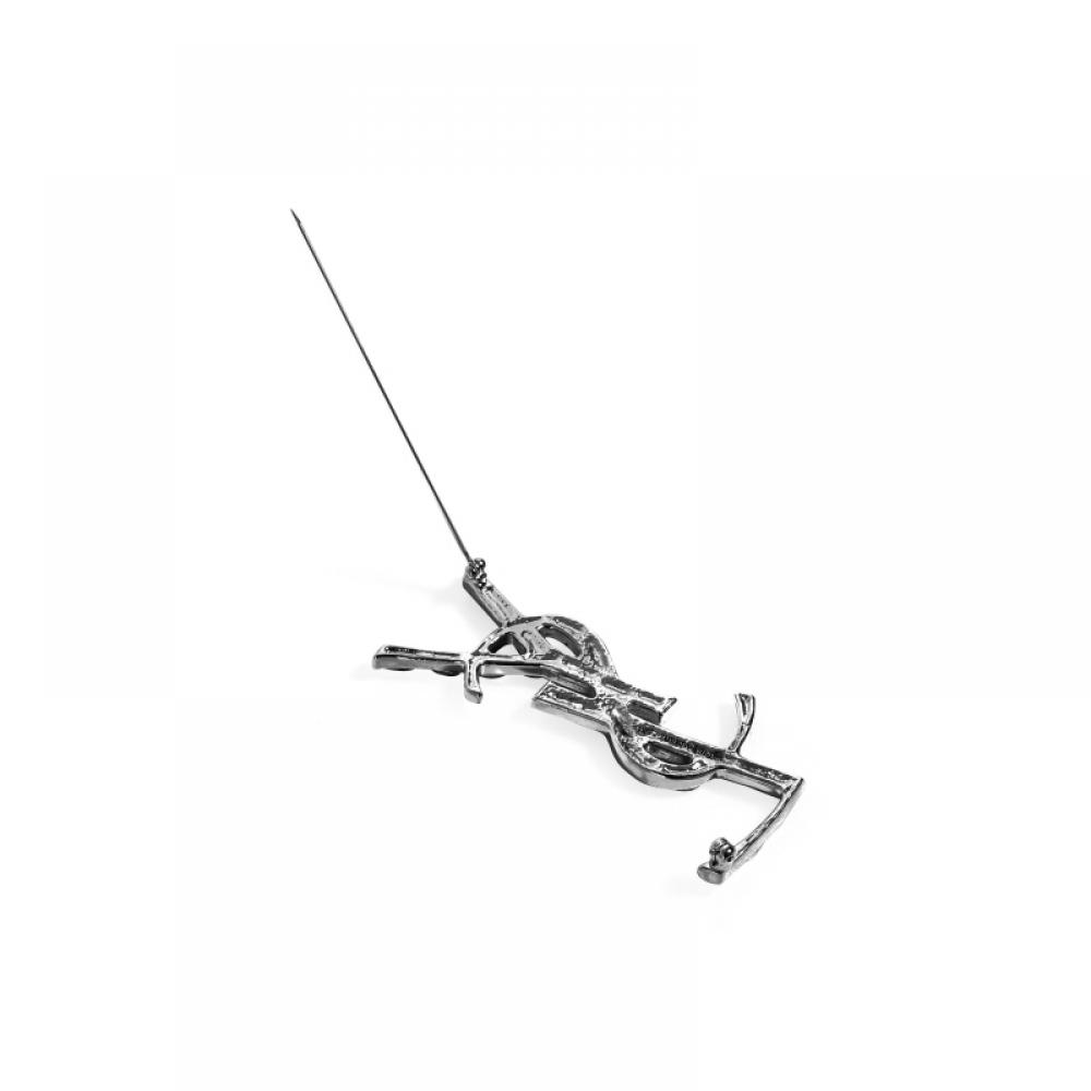 Broche Monograma Cassandra Saint Laurent 470371 Y1500 8142