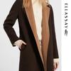 ELLASSAY Women's Autumn/Winter Yak Wool Blend Double-Faced Loose Coat