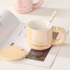 Creative Pearlescent Glaze Light Luxury Mug High Appearance Level  Large Capacity Ceramic Cup  Couple Coffee Cup  Souvenir Gift Cup