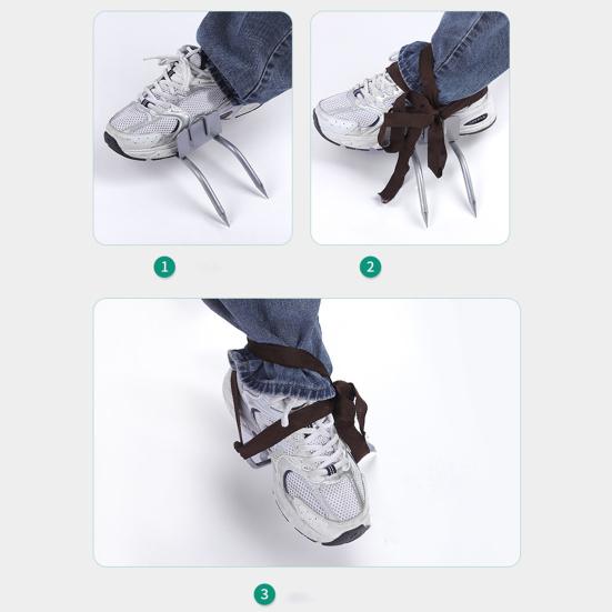 1 Sada Hroty pro lezení na stromy Lezecké protiskluzové boty s kočičími drápy s nastavitelnými popruhy Přenosný nástroj pro lezení na stromy pro sběr ovoce