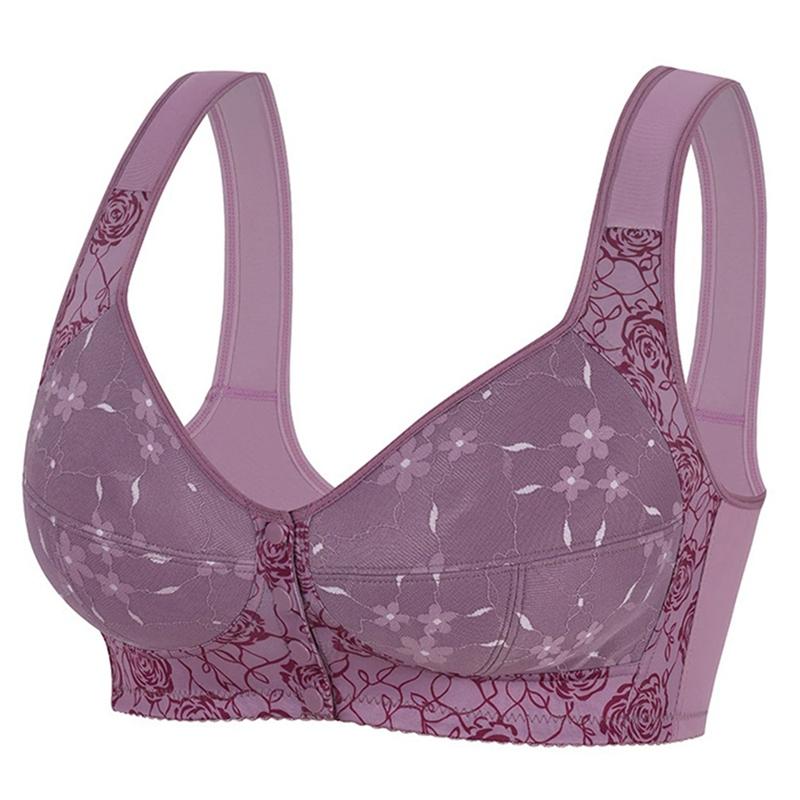 Женский Бюстгальтер Большого Размера с Передней Застежкой, Удобный Бюстгальтер-Жилет 4XL