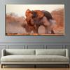 Black and White Posters and Prints with Animals, Canvas Painting, Family Painting with African Wild Elephant On the Wall, Home Decor, No Frame