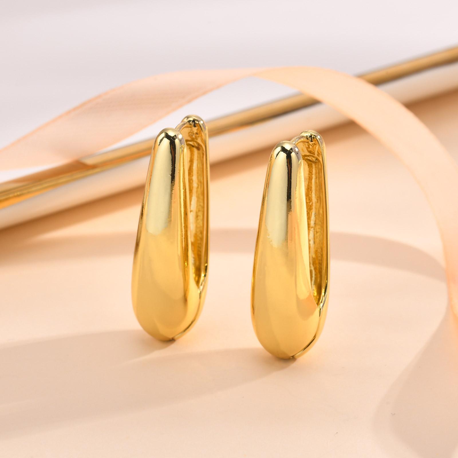 

Vnox Минималистичные металлические серьги-кольца в форме капли воды, Позолоченные серьги-хагги в форме слезы, Шикарные изящные украшения в уличном стиле