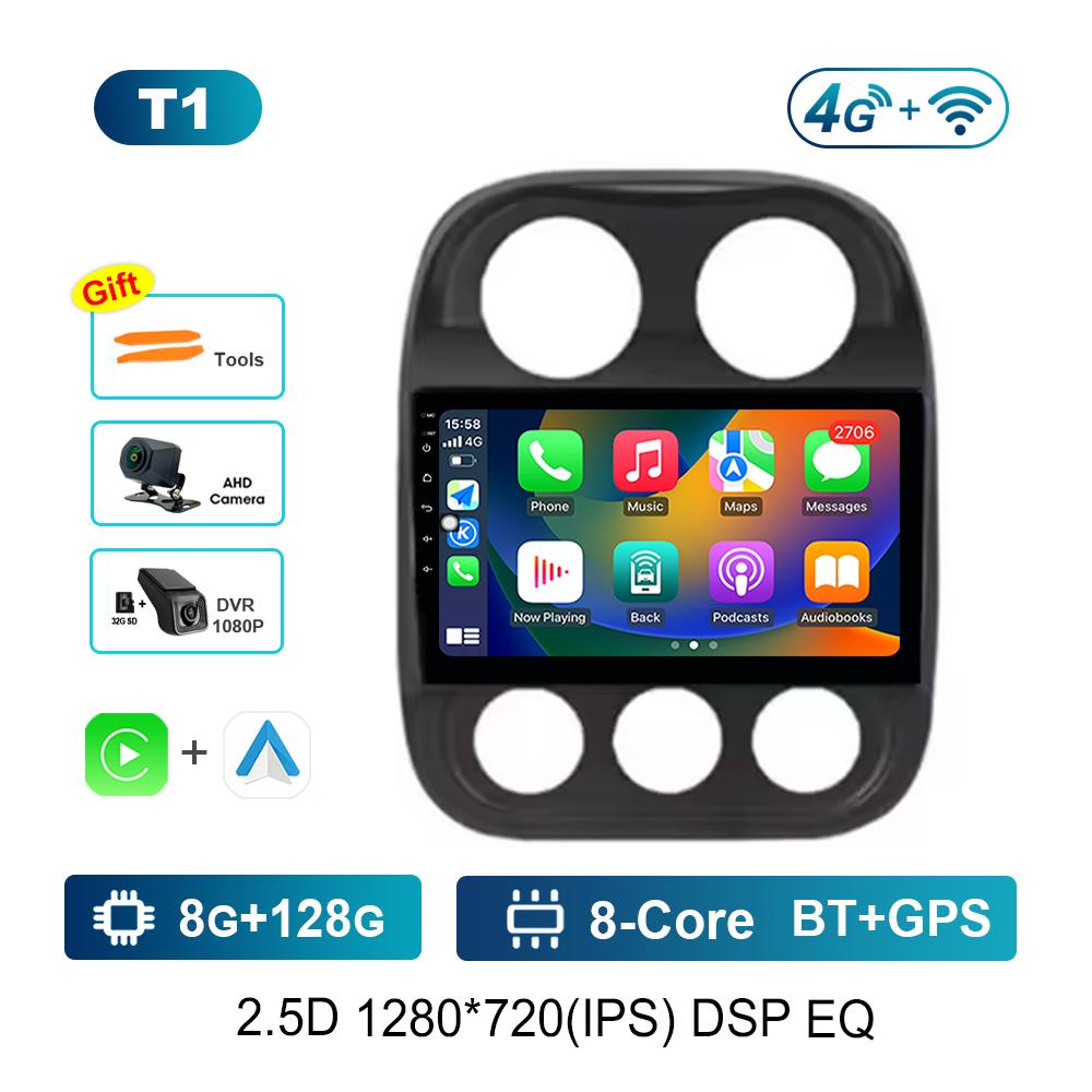 Pentru Jeep Compass Patriot 2011 - 2017 Radio Auto Player Multimedia Sistem de Operare Android GPS Navi 4G Carplay WiFi Instrumente Auto Cool.ing Fan