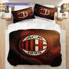 AC Milan Legacy: Passion Field Three-piece set (1 * duvet cover + 2 * pillowcase, without core) Bedding set Duvet cover and pillowcase