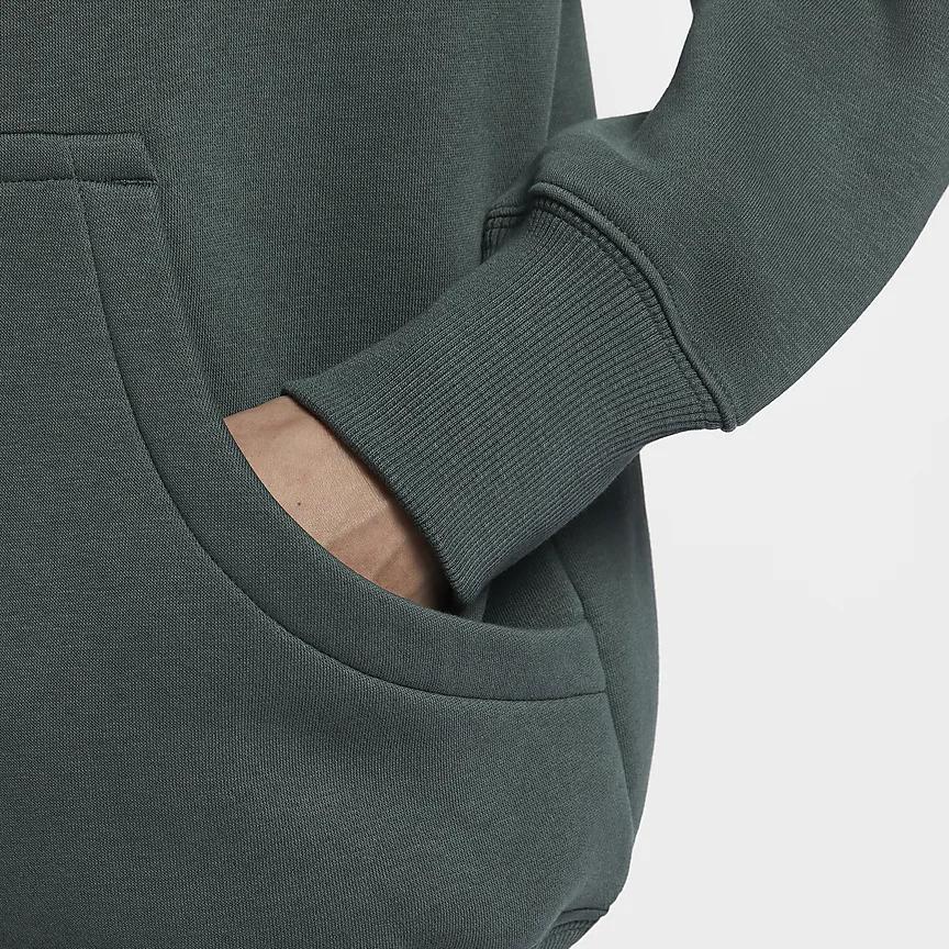 Nike Sportswear Phoenix Fleece Oversized Fashion Comfortable Zippered Hooded Jacket Women Jackets Green DQ5759-338